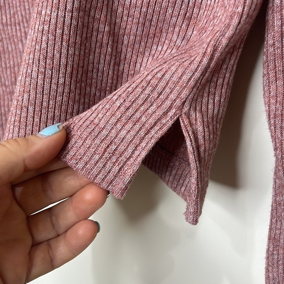 MADEWELL Heathered Rose Bubble Sleeve Swing Neck Turtle Neck Size Medium - Picture 8 of 14